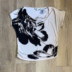 Floral Draped Neck Top